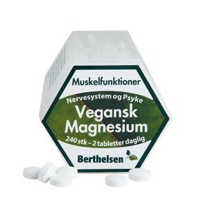 Berthelsen Magnesium 250 mg. Vegan - 240 pcs.
