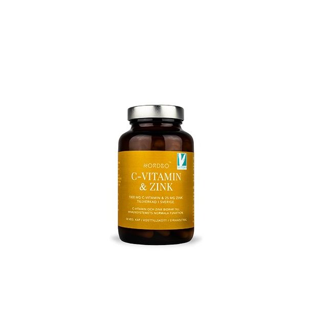 NORDBO C-vitamin &amp; Zink - 50 kapsler