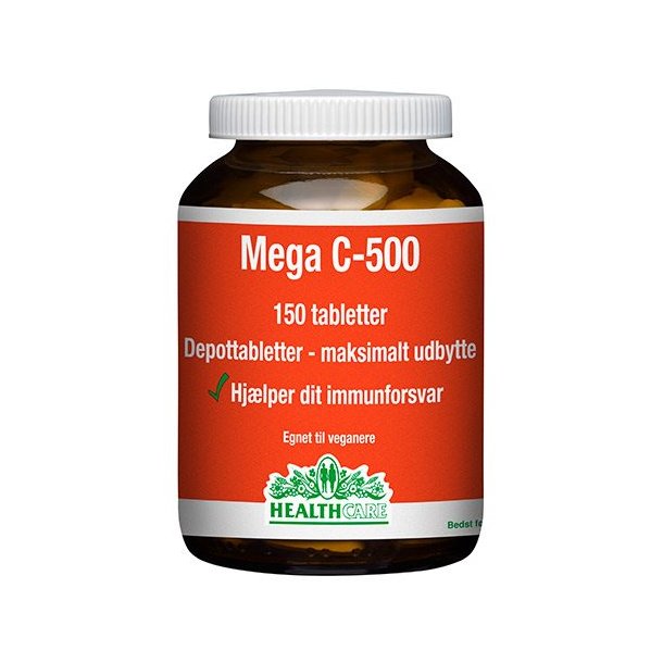 HealthCare Mega C 500 mg. - 150 stk.