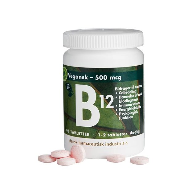 B12-vitamin 500 mcg - 90 stk.