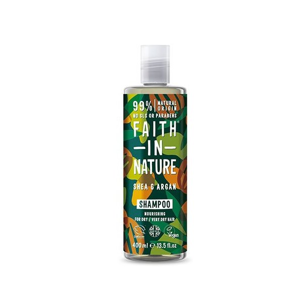 Faith in Nature Shampoo Shea og Argan - 400 ml