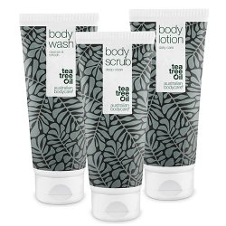 Australian Bodycare Sample Pack with Body Scrub, Body Wash and Body Lotion - 600 ml.