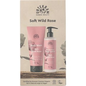 Urtekram Gaveske Soft Wild Rose Body Lotion 245 ml. og Body Wash 200 ml. 