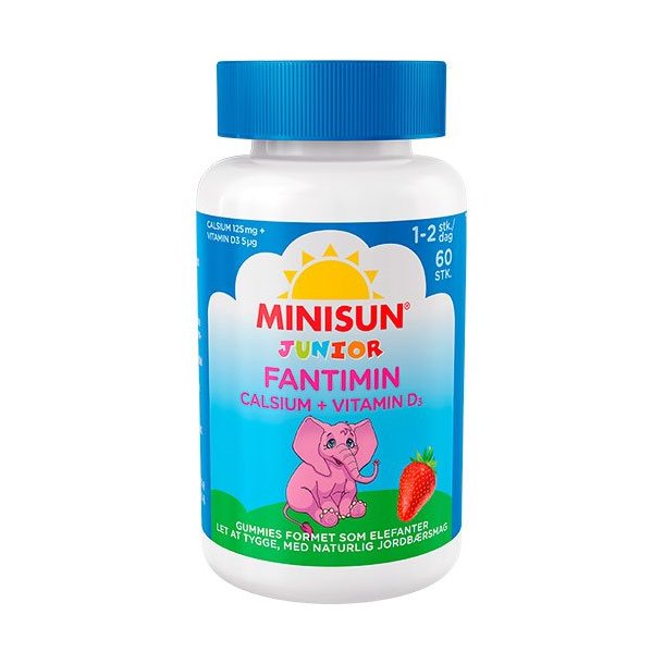Fantimin Calcium og D3-Vitamin Junior - 60 Gums.
