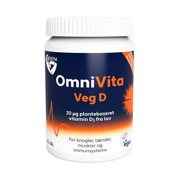 Biosym OmniVita Veg D, 20 &mu;g - 60 Kapsler