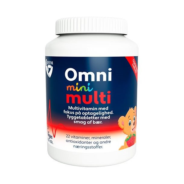 Biosym OmniMINI Multi til Brn - 60 Tyggetab.