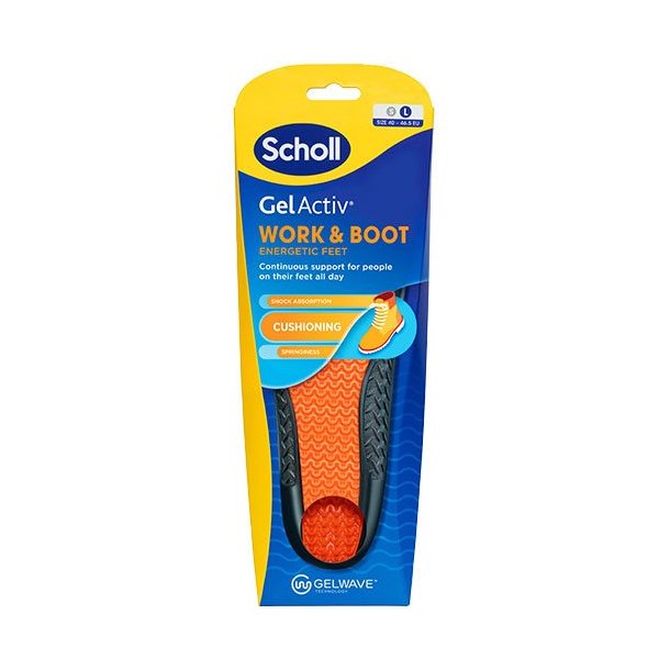 Scholl GelActiv Insole Work &amp; Boot - Str. 40-46,5