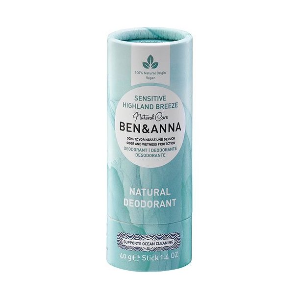 Ben &amp; Anna Sensitiv Deo Stick Highland Breeze - 40 g.