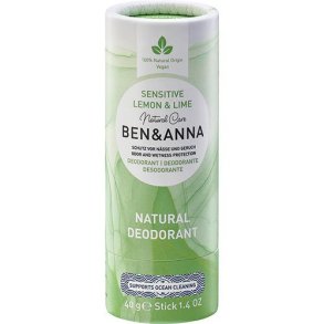 Ben & Anna Sensitiv Deo Stick Lemon og Lime - 40 g.
