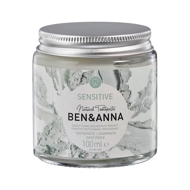 Ben &amp; Anna Dental Care Sensitive Tandpasta uden Fluor  - 100 ml.
