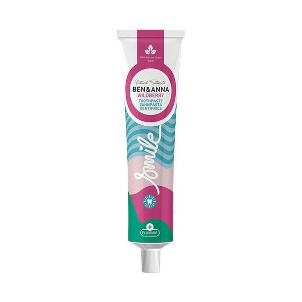 Ben &amp; Anna Tandpasta Wildberry med Fluoride - 75 ml.
