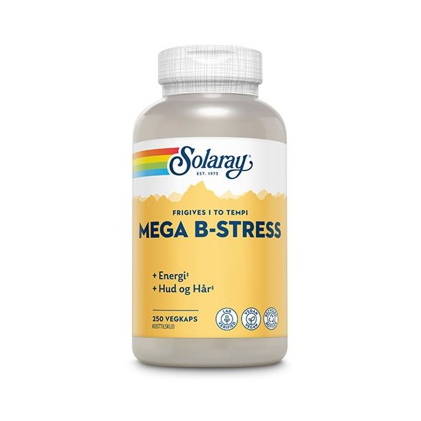 Solaray Mega B-Stress - 250 Kapsler