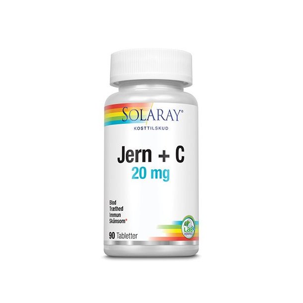 Solaray Jern + C - 90 stk.