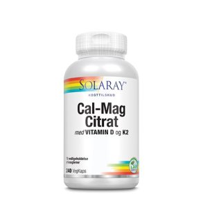 Solaray Cal-Mag 1:1 w. 25 mcg D+ 50 mcg K2 - 240 pcs.