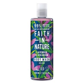 Faith in Nature Showergel m. Lavendel og Geranium - 400 ml