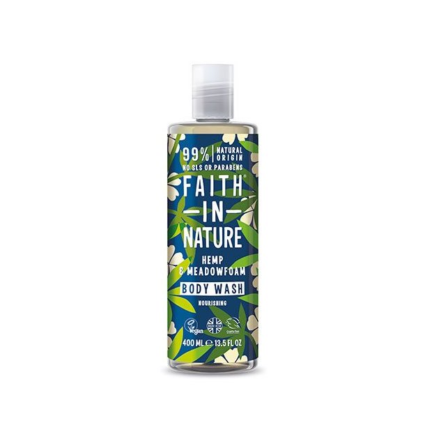 Faith in Nature Hamp og Engrapgrs Showergel - 400 ml