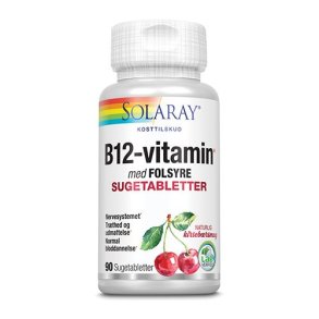 Solaray B12 vitamin with Folic acid - 90 absorption loss.