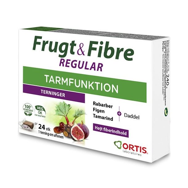 Frugt og Fibre Tyggeterninger - 24 stk.