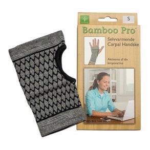 Bamboo Pro selvvarmende Carpal handske Str. S  