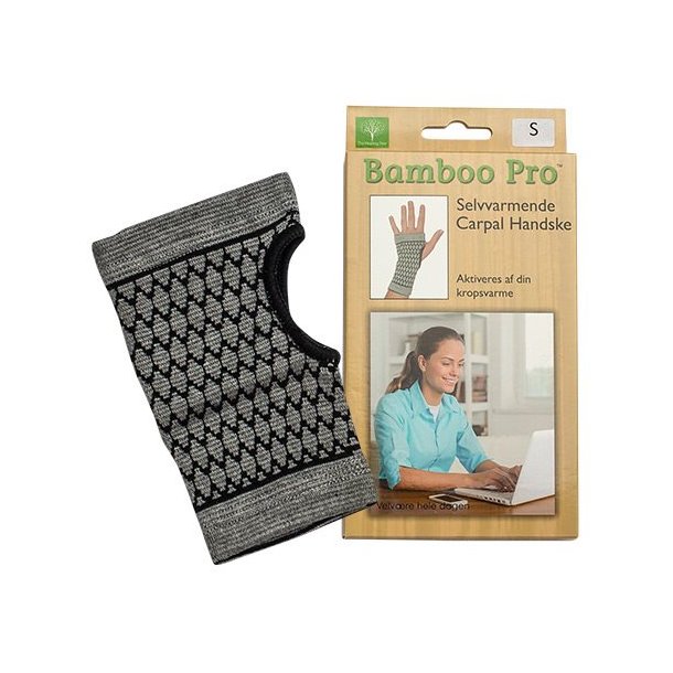 Bamboo Pro selvvarmende Carpal handske Str. S  