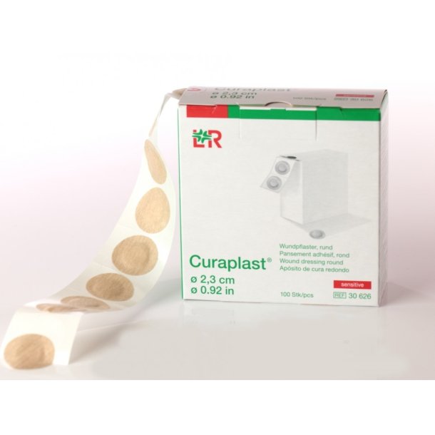 Curaplast Sensitiv Runde Injektionplaster - 100 stk. p rulle