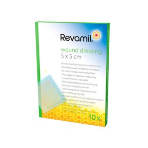 Revamil Medicinsk Honning Netforbinding 5x5 cm - 10 stk.