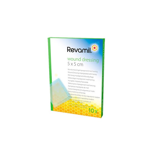 Revamil Medicinsk Honning Netforbinding 5x5 cm - 10 stk.