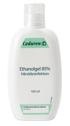 Se Ceduren Hånddesinfektion Ethanolgel 85 % - 100 ml. hos OnlineShoppen365