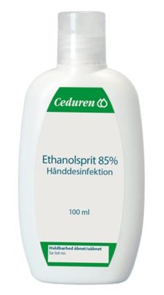 Se Ceduren Hånddesinfektion Ethanol 85 % flydende - 100 ml. hos OnlineShoppen365