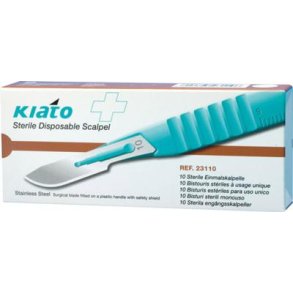 Kiato Plus skalpel nr. 10 rustfrit stl steril - 10 stk.