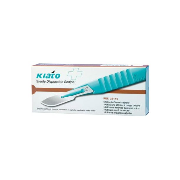 Kiato Plus skalpel nr. 10 rustfrit stl steril - 10 stk.