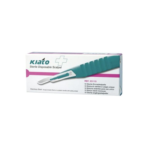 Kiato Plus Skalpel nr. 15 rustfrit stl, steril - 10 stk.