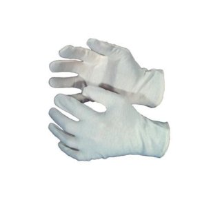 Strlesyet Bomuldshandske, hvid, str. 10 - 1 par