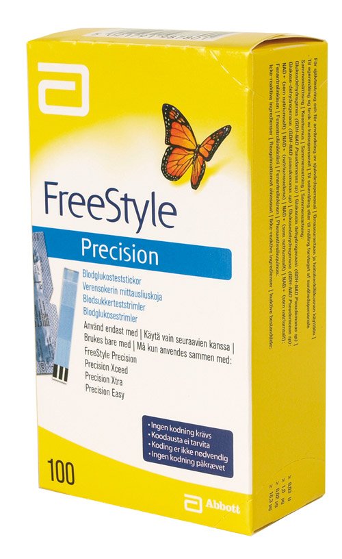 FreeStyle Precision Teststrimler 100 stk | Teststrimler til Freestyler ...