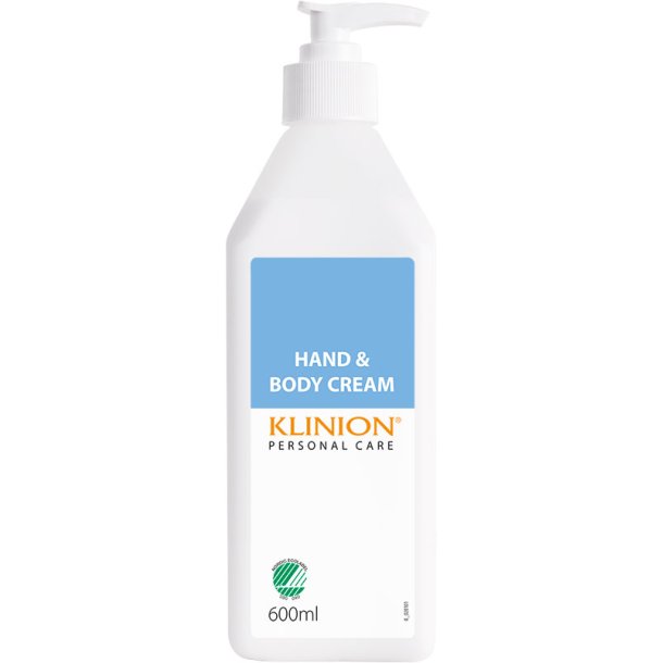 Klinion Hand &amp; Body cream m. pumpe - 600 ml.