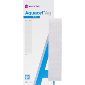Aquacel Ag+ Extra, Hydrofiber med S�lv, 4 x 20 cm. - 10 stk.