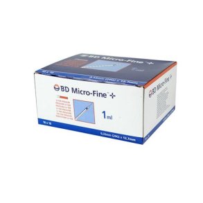 BD MicroFine, insulinsprjte 1,0 ml med kanyle, steril, x 29G x , 0,33 mm x 12,7 mm - 100 stk.