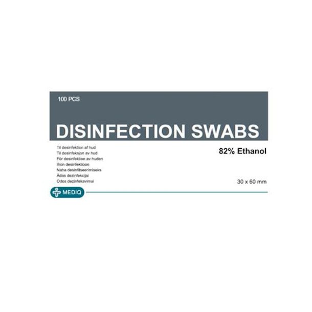 Mediq Desinfektionsserviet m. 82% ethanol, 3 x 6 cm - 100 stk.