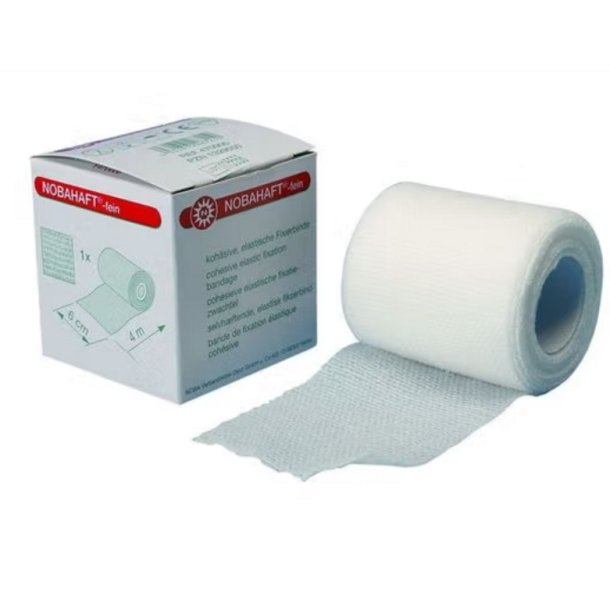 Nobahaft Fein, selvhftende fikseringsbind, latexfri, 4 cm x 4 m