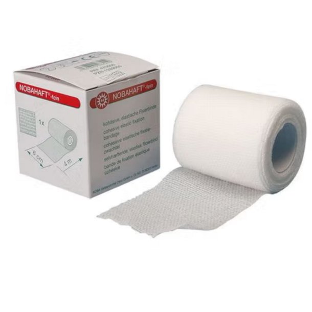 Nobahaft Fein, selvhftende fikseringsbind, latexfri, 10 cm x 20 m