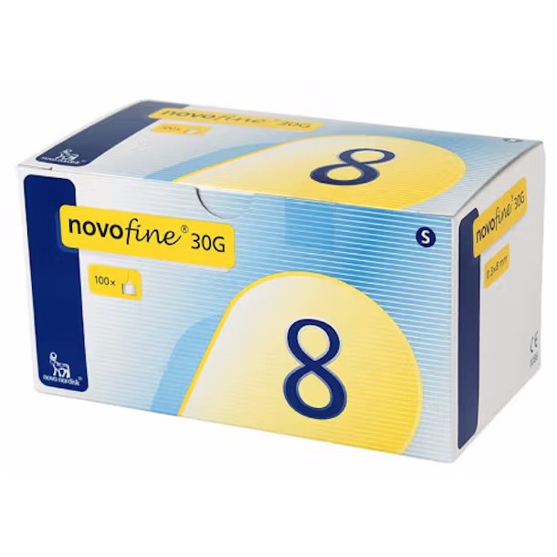 NovoFine Pen Needle 30G, Sterile, 8 mm x 0.30 mm � 100 pcs