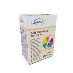 Klinion Soft Fine Lancet ass. colours, Sterile, 28G - 210 pcs.