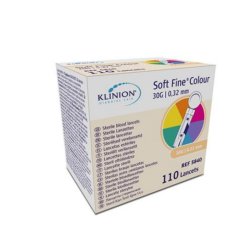Klinion Soft Fine Lancet ass. colours, Sterile, 30G - 110 pcs.
