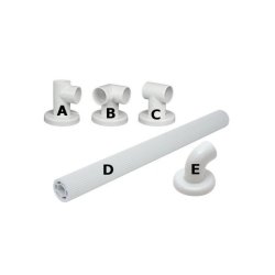 Mobilex Stttegreb, hvide, rillet - flere strrelser