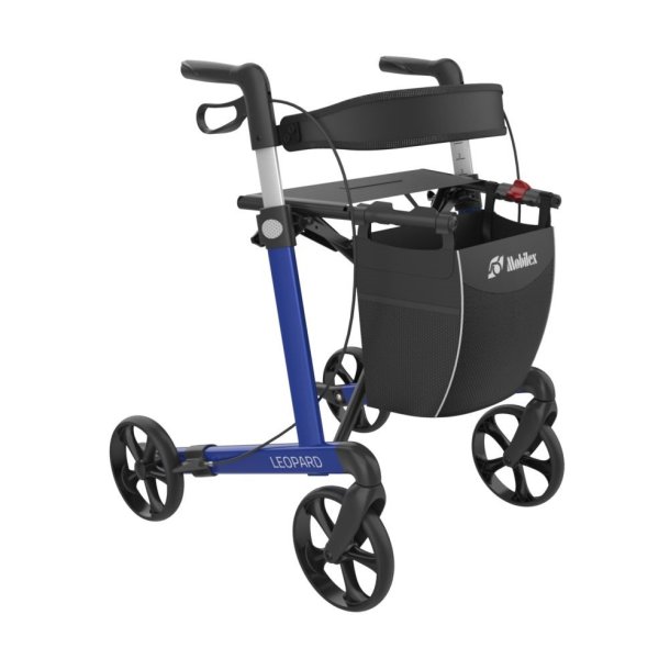 Mobilex Leopard rollator m. sdehjde 62 cm - vlg farve