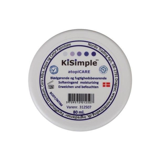 KiSimple atopiCARE 90% - 80 ml. krukke
