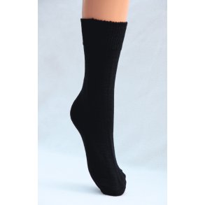 Black wool socks in pure Merino wool