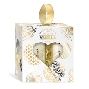 Fanatica Gift Box Vanilla with Shower Gel, Body Spray and Scrub Sponge