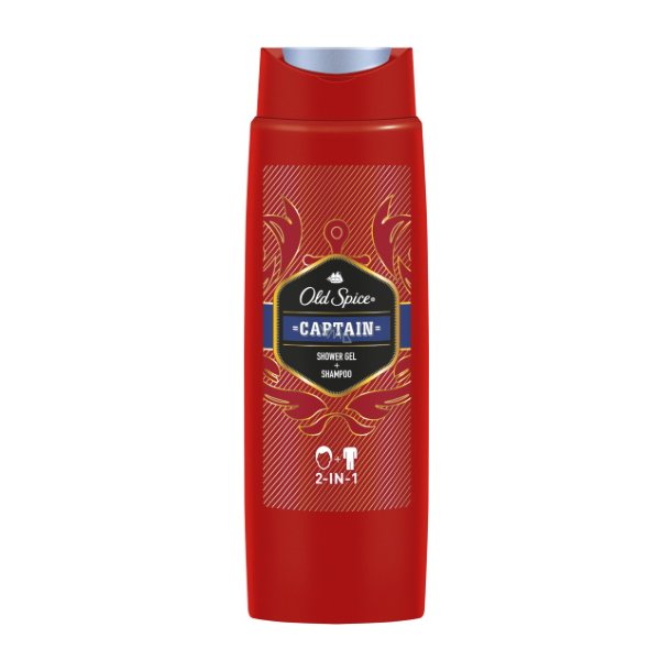 Old Spice Captain Showergel og Shampoo - 250 ml