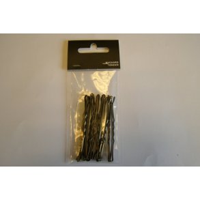 Hair clips Brown 59 mm - 12 pcs.